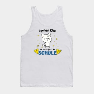 Bye bye Kita Schule Einschulung Spaß Katze Kinder Tank Top